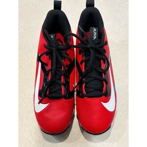 Nike Football Cleats Boys 4.5Y Alpha Menace Shark Football Red Black NEW!